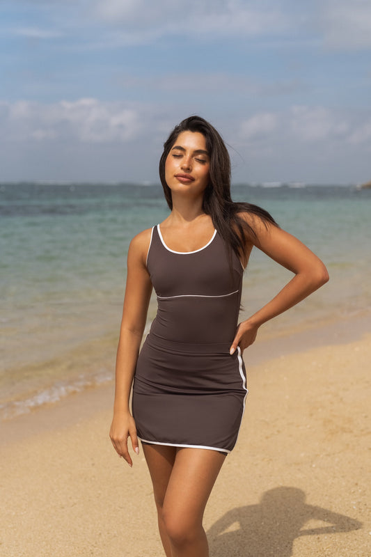 Capucine — Maillot de bain 2 pièces — Chocolat