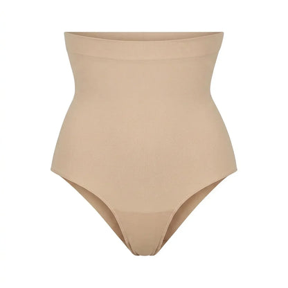 Culotte gainante taille haute beige