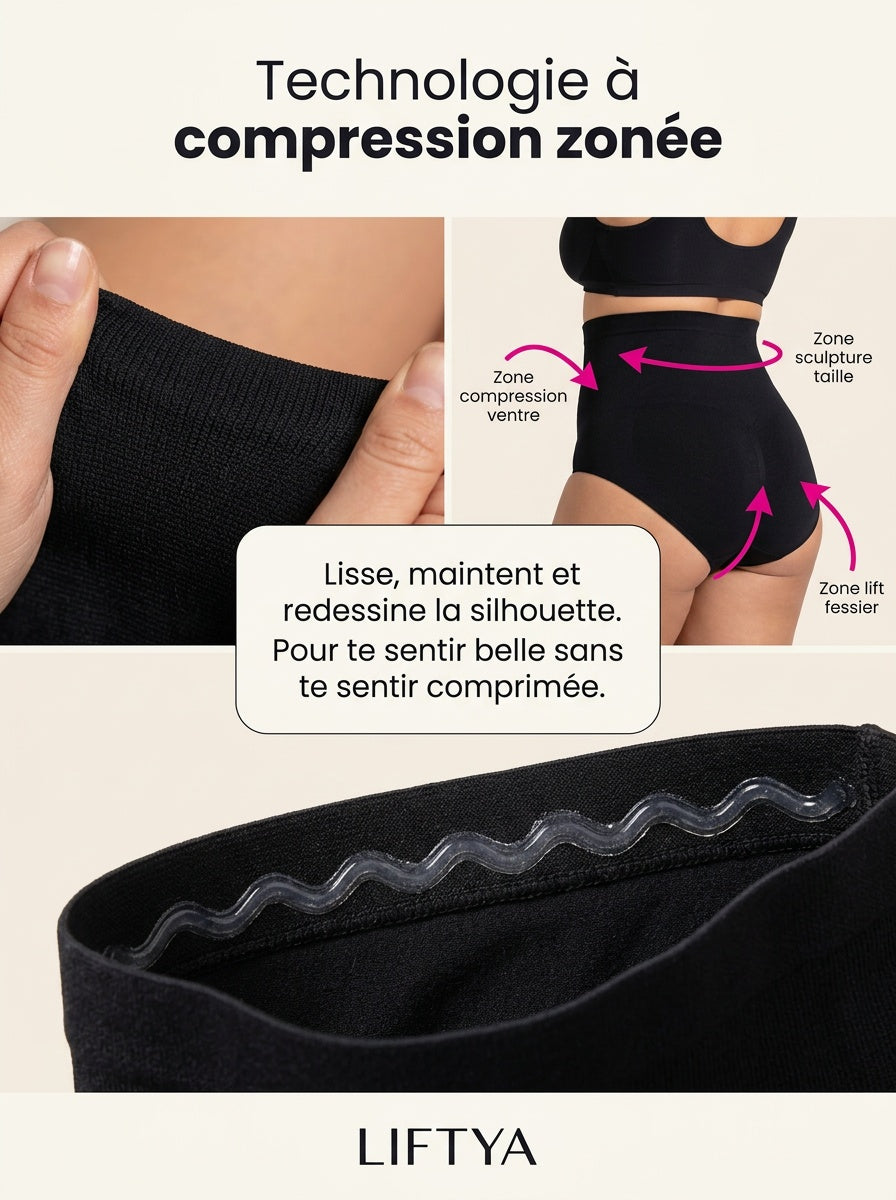 Culotte Gainante Taille Haute — Ventre Plat & Fessiers Rehaussés
